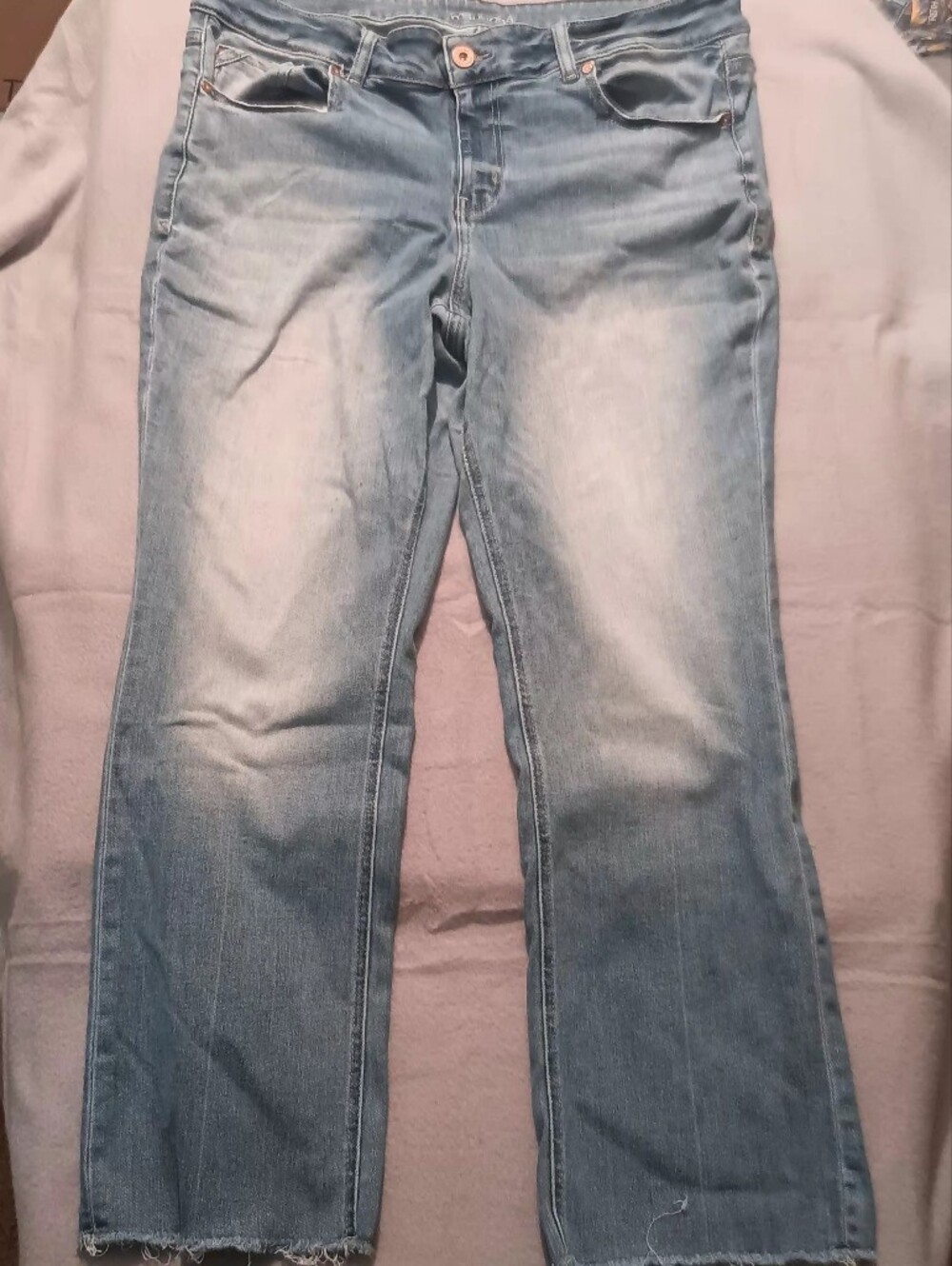 Maurices Light Wash Boot Cut Jeans in Pale Blue